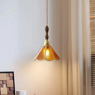 Celako™ Ambrato Pendant Light | Amber Glass French Vintage