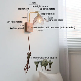 Celako™ Fiorina Wall Light | Glass Bedroom Lighting