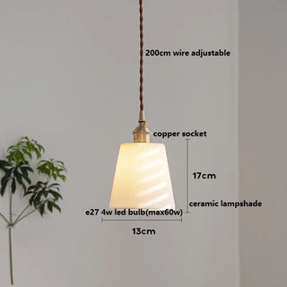 Celako™ Kaolin Pendant Light | Ceramic Dining Room Lighting