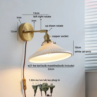 Celako™ Keramis Wall Light | Ceramic Bedroom Lighting