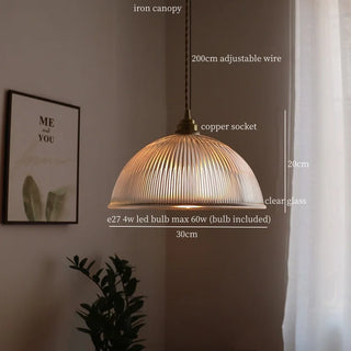 Suspension Celako™ Ambrelia | Luminaire en verre pour chambre à coucher
