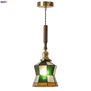 Celako™ Lunaria Pendant Light | Tiffany Vintage Glass Dining Room Lighting
