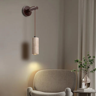 Celako™ Altrava Wall Light | Yellow Travertine Bedroom Lighting
