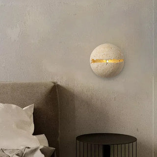 Celako™ Sientra Wall Light | Yellow Travertine Modern Style Bedroom Lighting