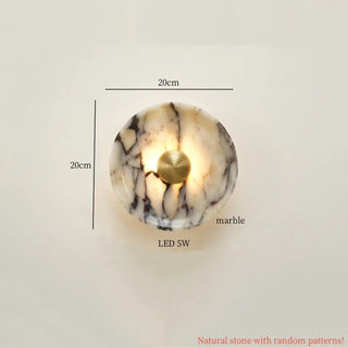 Celako™ Orbita Wall Light | Marble Glass Bedroom Lighting