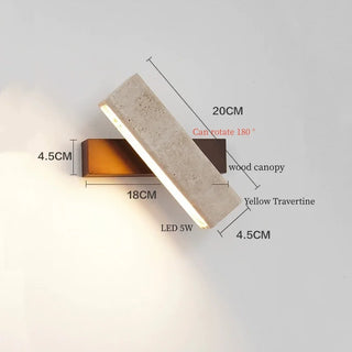 Celako™ Auretrine Wall Light | Yellow Travertine Living Room Lighting
