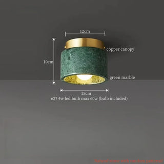 Plafonnier Celako™ Lumarmora | Éclairage d'îlot de cuisine en marbre et fer forgé