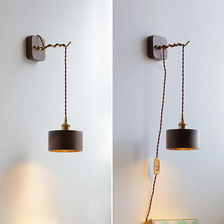Celako™ Velura Wall Light | Walnut Bedside Lighting