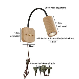 Celako™ Ashera Wall Light | Ash Wood Entryway Lighting