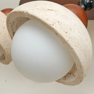 Celako™ Kivora Wall Light | Yellow Travertine Bedroom Lighting