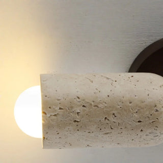 Celako™ Lithocalm Wall Light | Yellow Travertine Bedroom Lighting