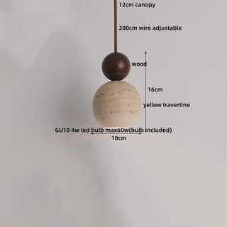Celako™ Travona Pendant Light | Travertine Dining Room Lighting