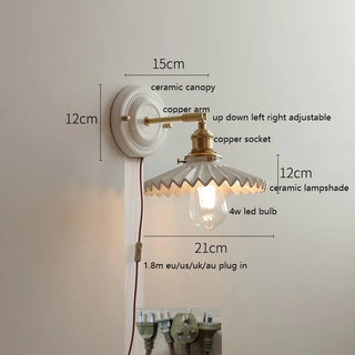 Celako™ Cerena Wall Light | Ceramic Bedside Lighting