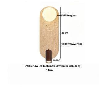 Celako™ Clario Wall Light | Travertine Hallway Lighting