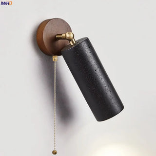 Celako™ Pietria Wall Light | Black Travertine Vintage Bedroom Lighting