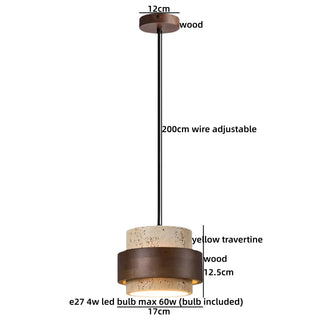 Celako™ Neravo Pendant Light | Black Travertine Kitchen Island Lighting