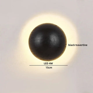 Celako™ Striato Wall Light | Black Travertine Vintage