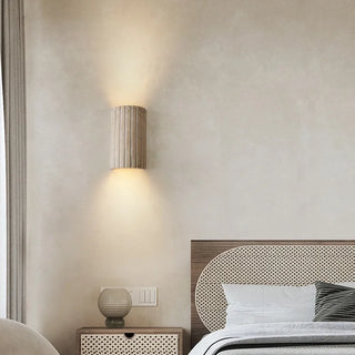Celako™ Avetra Wall Light | Yellow Travertine Bedside Lighting