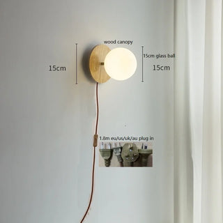 Celako™ Orbis Wall Light | Glass Bedroom Lighting