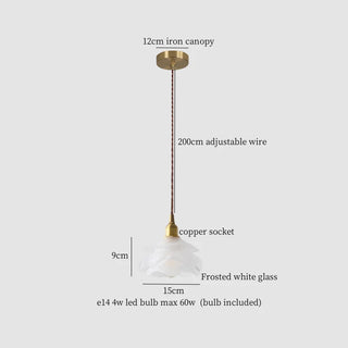 Celako™ Coralys Pendant Light | Glass Stone Bedroom Lighting