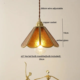 Celako™ Azuric Pendant Light | Blue Glass Bedroom Lighting
