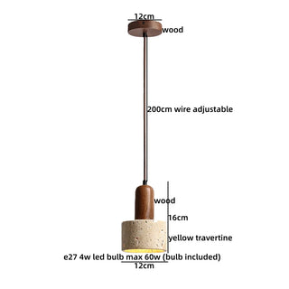 Celako™ Kurotone Pendant Light | Black Travertine Kitchen Island Lighting