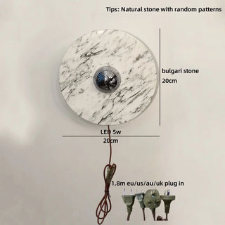 Celako™ Cavari Wall Light | Stone Bedside Lighting