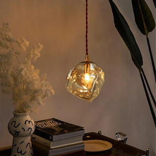 Celako™ Magmata Pendant Light | Glass Stone Bedroom Lighting