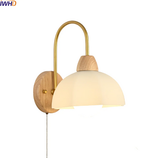 Celako™ Lunera Wall Light | Wood Bedroom Lighting