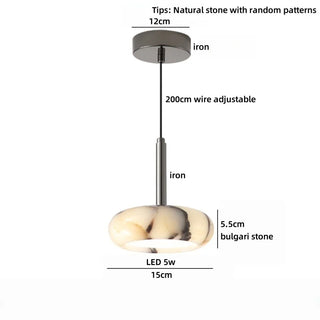 Celako™ Belume Pendant Light | Stone Dining Room Lighting