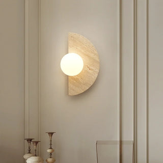Celako™ Mavetra Wall Light | Yellow Travertine Bedroom Lighting