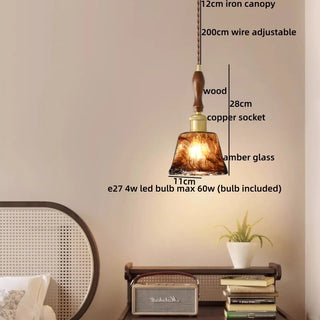 Celako™ Cuprella Pendant Light | Glass Copper Kitchen Island Lighting