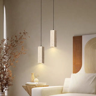 Celako™ Tiverti Pendant Light | Yellow Travertine Bedroom Lighting