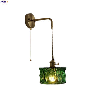 Celako™ Patinor Wall Light | Green Glass Living Room