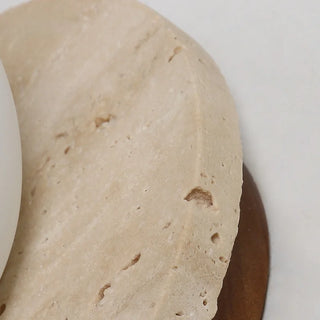 Celako™ Travert Wall Light | Travertine Bedside Lighting