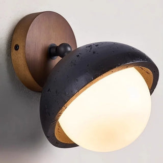 Celako™ Neratra Wall Light | Black Travertine Bedroom Lighting