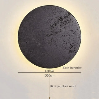 Celako™ Travion Wall Light | Black Travertine Bathroom Lighting
