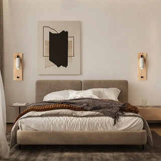 Celako™ Tivona Wall Light | Yellow Travertine Bedroom Lighting