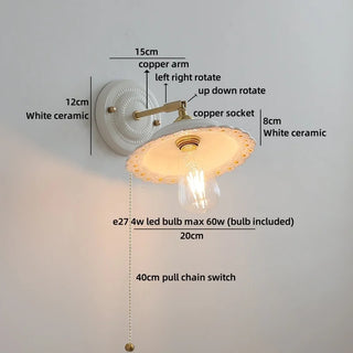 Celako™ Cerara Wall Light | Ceramic Bedroom Lighting