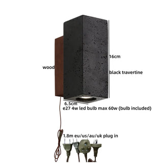 Celako™ Nerava Wall Light | Black Travertine Kitchen Island Lighting