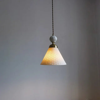 Celako™ Celadon Pendant Light | White Ceramic Bedroom Lighting