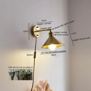 Celako™ Cupraluna Wall Light | Copper Dining Room Lighting