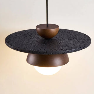 Celako™ Tralume Pendant Light | Black Travertine Wabi Sabi Kitchen Island Lighting
