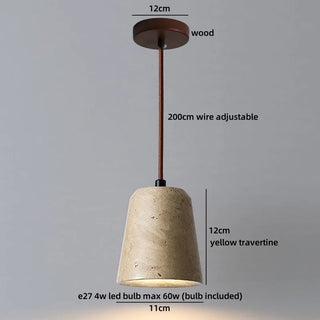Celako™ Tavora Pendant Light | Travertine Dining Room Lighting