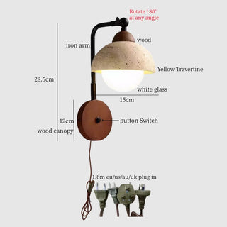 Celako™ Porosia Wall Light | Yellow Travertine Living Room Lighting
