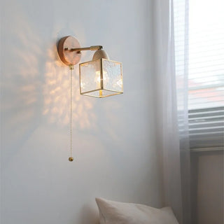 Celako™ Ondelle Wall Light | Glass Copper Bedroom Lighting