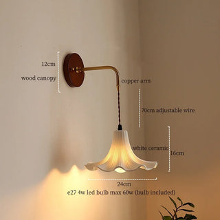 Celako™ Caolina Wall Light | Ceramic Bedroom Lighting