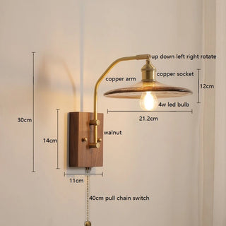 Celako™ Varnis Wall Light | Copper Bedroom Lighting