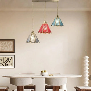 Celako™ Clarion Pendant Light | Glass And Crystal Kitchen Island Lighting