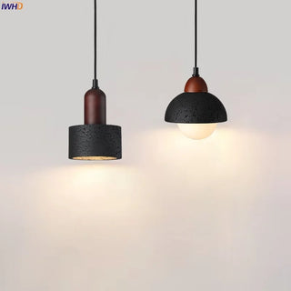 Celako™ Neroporo Pendant Light | Black Travertine Bedroom Lighting